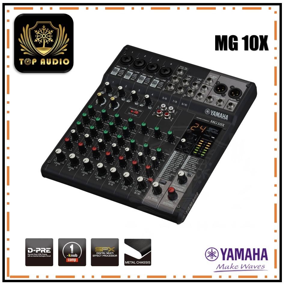 新品未開封 YAMAHA MG10X Black 10チャンネル PA&SR用 Amazon.co.jp